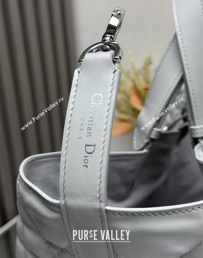 Dior Large Toujours Tote bag in Macrocannage Calfskin Cloud Grey 2024 (XXG-241101109)