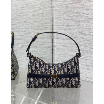 Dior Miss Caro Mini Hobo Shoulder Bag in Blue Oblique Canvas 2024 (XXG-241101078)