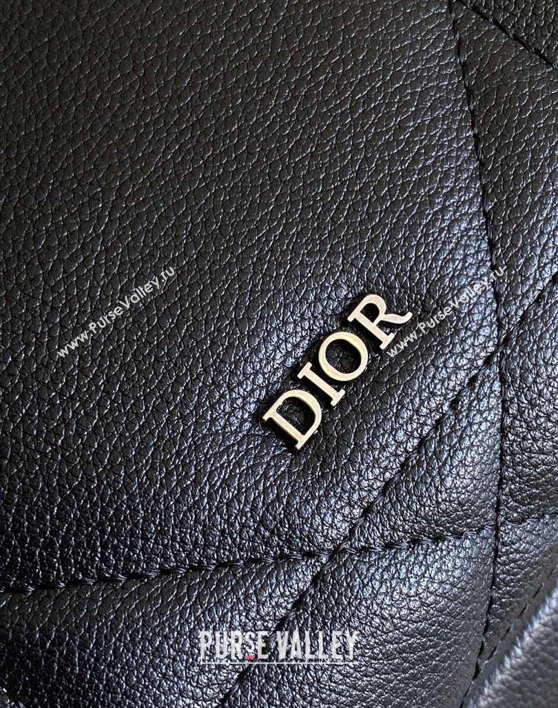 Dior Mens Backpack Bag in Black Macrocannage Calfskin 2024 110101 (XXG-241101077)