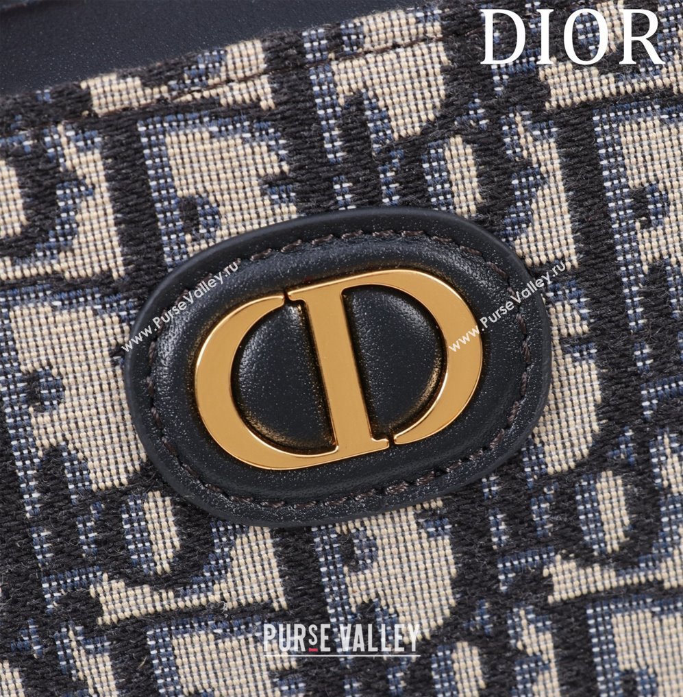 Dior 30 Montaigne Doctor Top Handle Bag in Blue Oblique Canvas 2024 3302 (XXG-241101081)