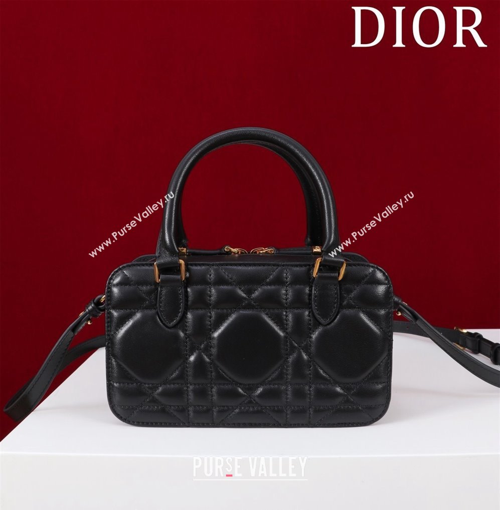 Dior 30 Montaigne Doctor Top Handle Bag in Macrocannage Calfskin Black 2024 3302 (XXG-241101082)