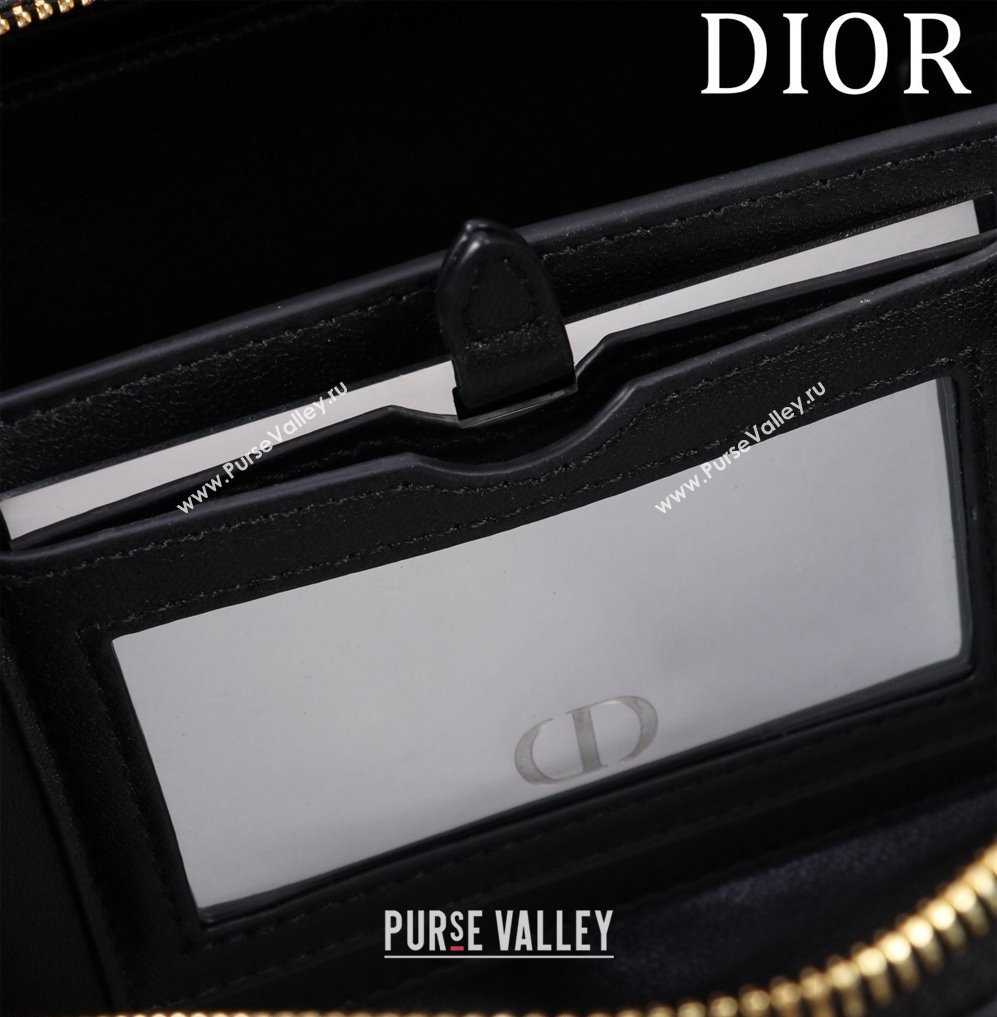 Dior 30 Montaigne Doctor Top Handle Bag in Macrocannage Calfskin Black 2024 3302 (XXG-241101082)