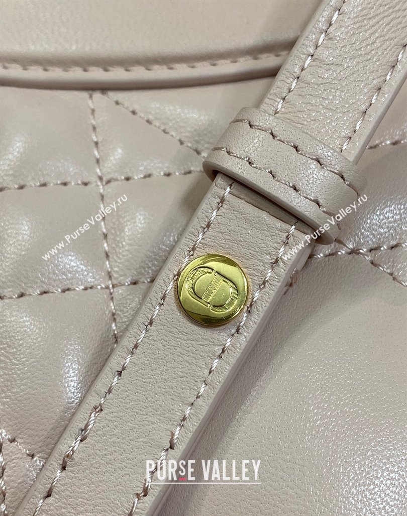 Dior Small Dior Caro Backpack Bag in Macrocannage Lambskin Nude Pink 2024 (XXG-241101004)