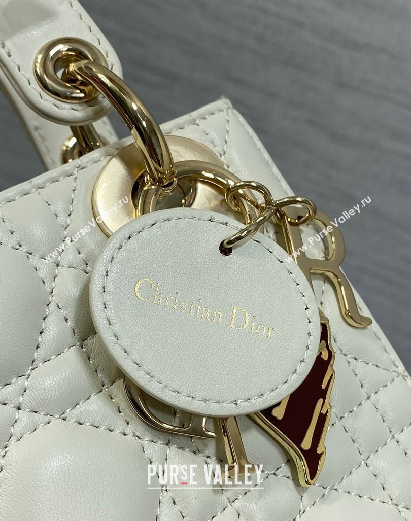 Dior Dioramour Mini Lady Dior Bag in Cannage Lambskin with Heart Charm 2024 (XXG-241101097)