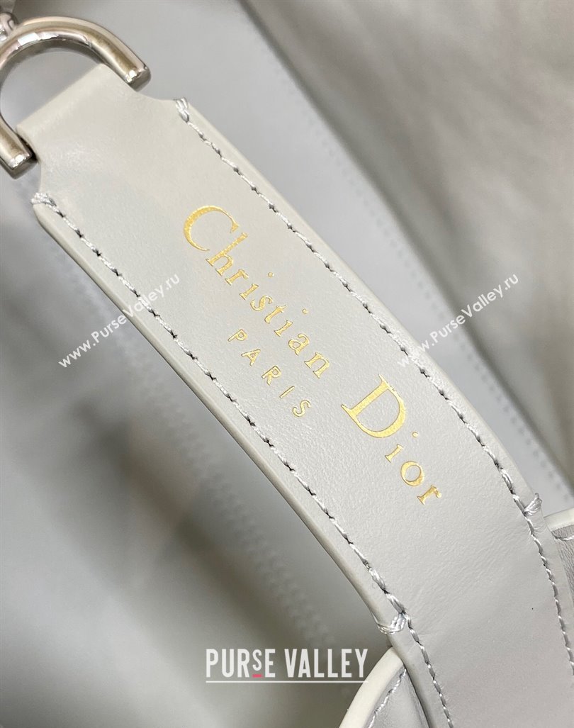 Dior Medium Toujours Tote bag in Macrocannage Calfskin Cloud Grey 2024 (XXG-241101099)