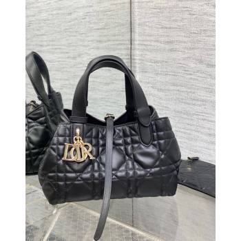 Dior Small Toujours Tote bag in Macrocannage Calfskin Leather Black 2024 (XXG-241101104)