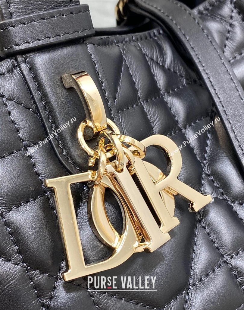 Dior Small Toujours Tote bag in Macrocannage Calfskin Leather Black 2024 (XXG-241101104)