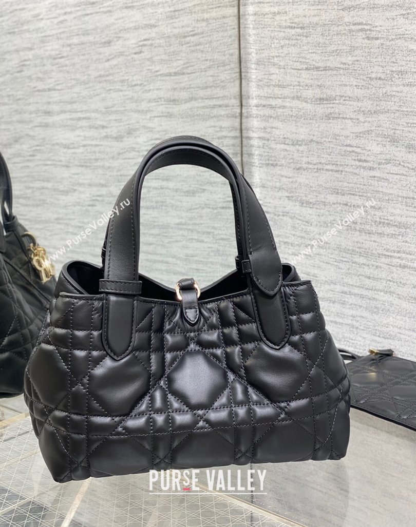 Dior Small Toujours Tote bag in Macrocannage Calfskin Leather Black 2024 (XXG-241101104)