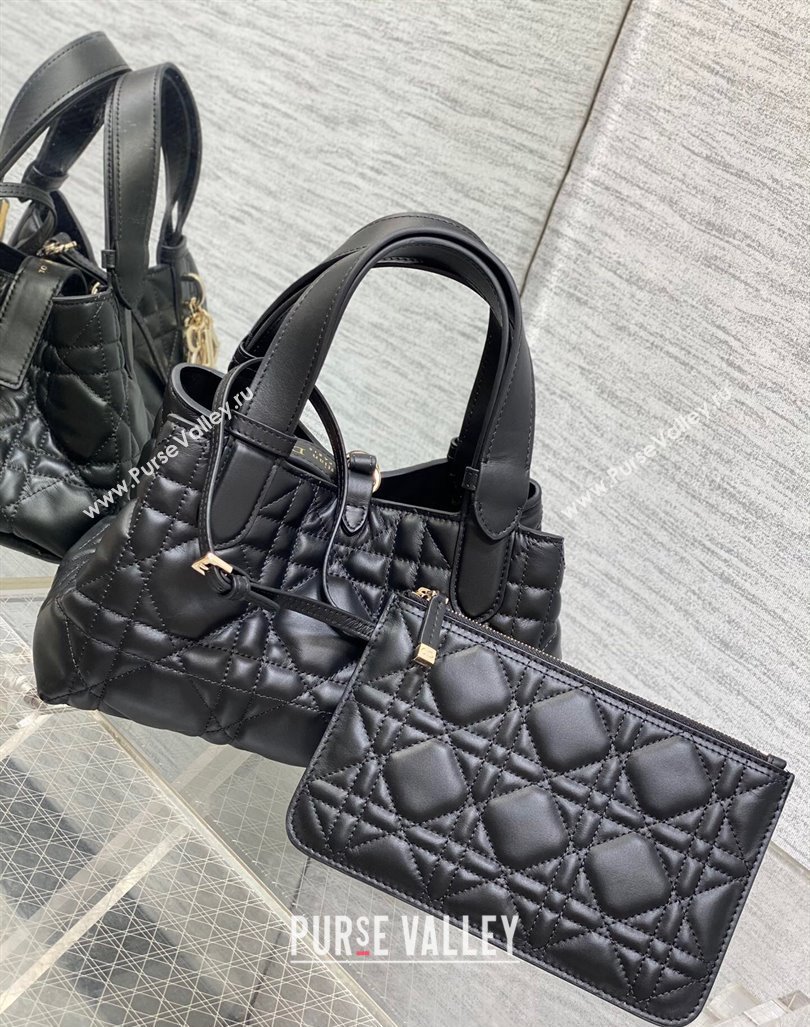 Dior Small Toujours Tote bag in Macrocannage Calfskin Leather Black 2024 (XXG-241101104)