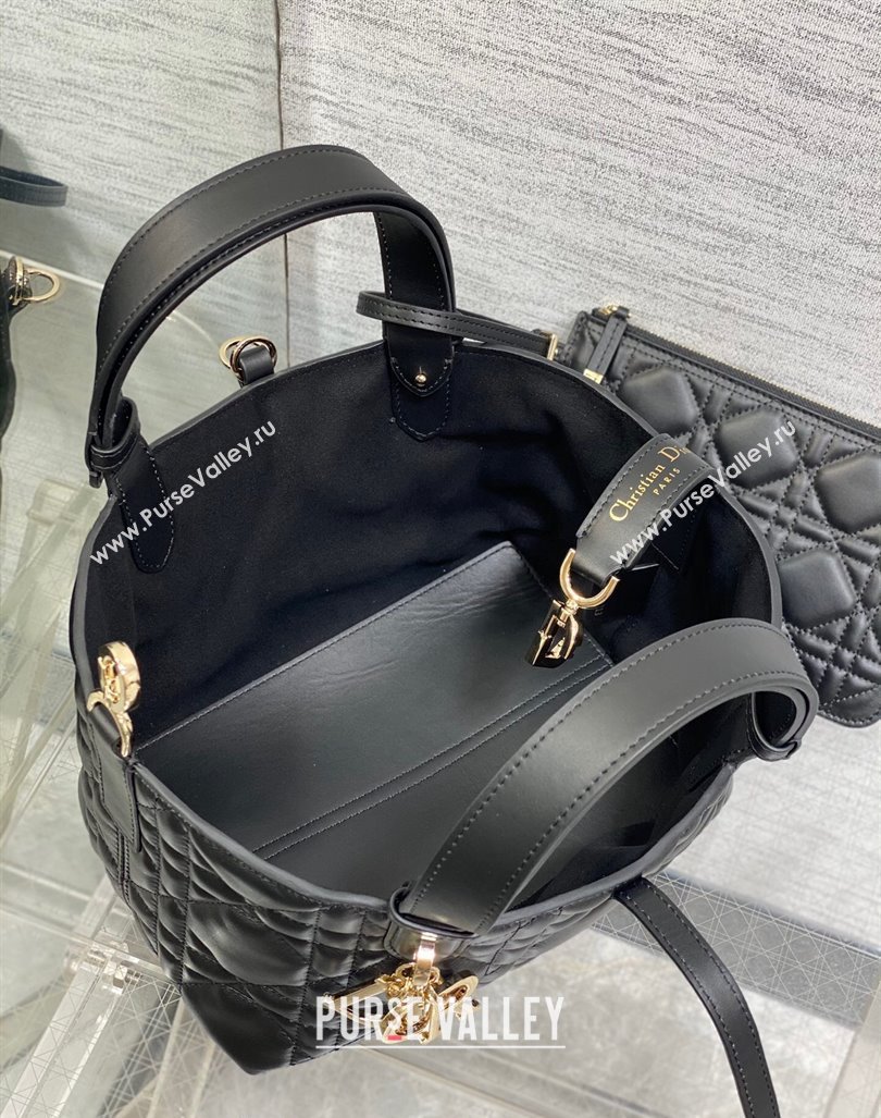 Dior Small Toujours Tote bag in Macrocannage Calfskin Leather Black 2024 (XXG-241101104)