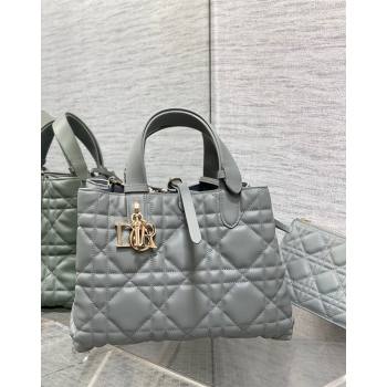 Dior Medium Toujours Tote bag in Macrocannage Calfskin Cloud Grey 2024 (XXG-241101102)