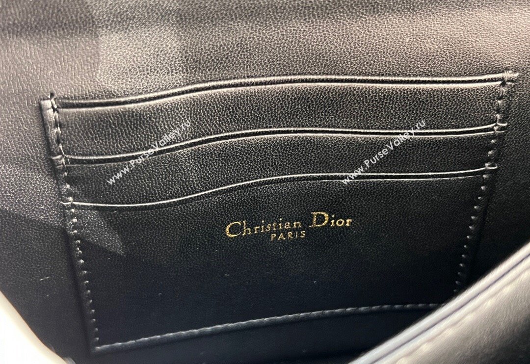 Dior My Dior Mini Bag in Patent Cannage Calfskin with Pearl 0980 Black (BF-241031056)