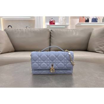 Dior My Dior Mini Bag in Cannage Lambskin with Pearl 0980 Light Blue (BF-241031058)