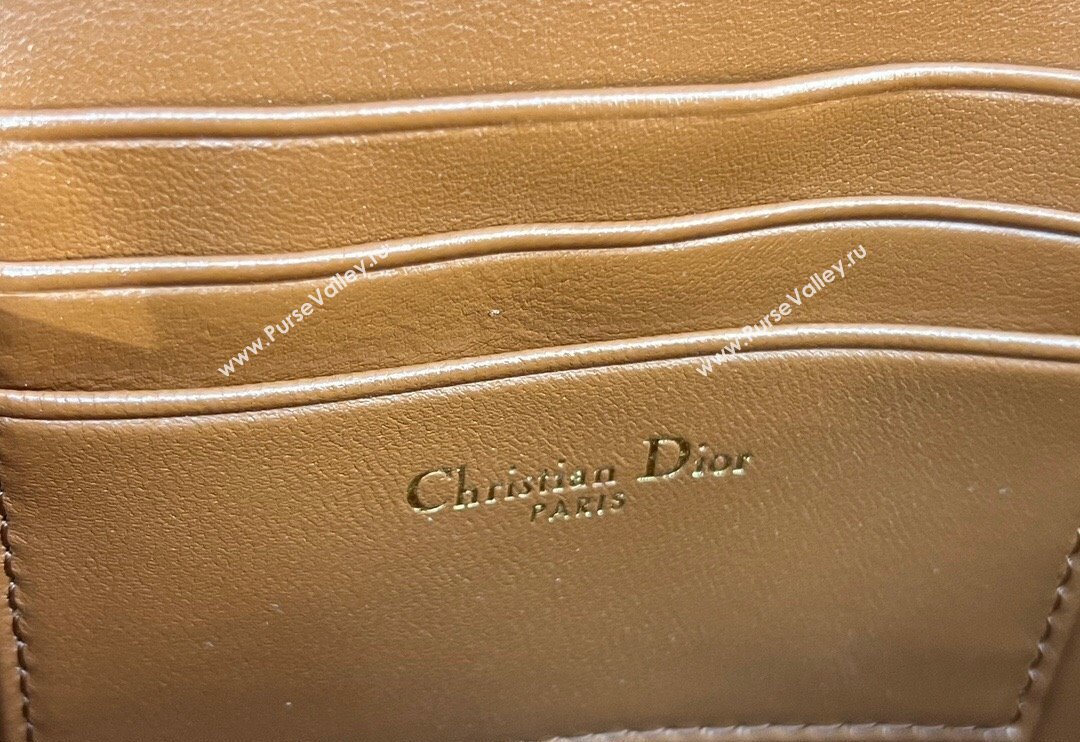 Dior My Dior Mini Bag in Cannage Lambskin with Pearl 0980 Bronze Brown (BF-241031059)