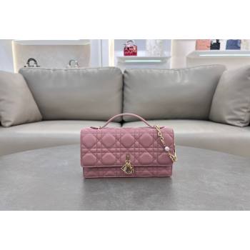 Dior My Dior Mini Bag in Cannage Lambskin with Pearl 0980 Aged Pink (BF-241031060)