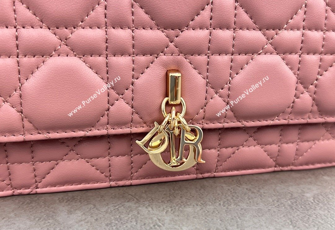 Dior My Dior Mini Bag in Cannage Lambskin with Pearl 0980 Aged Pink (BF-241031060)