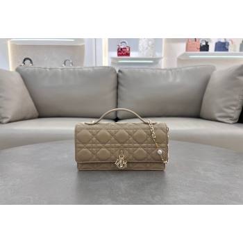 Dior My Dior Mini Bag in Cannage Lambskin with Pearl 0980 Beige 2 (BF-241031063)