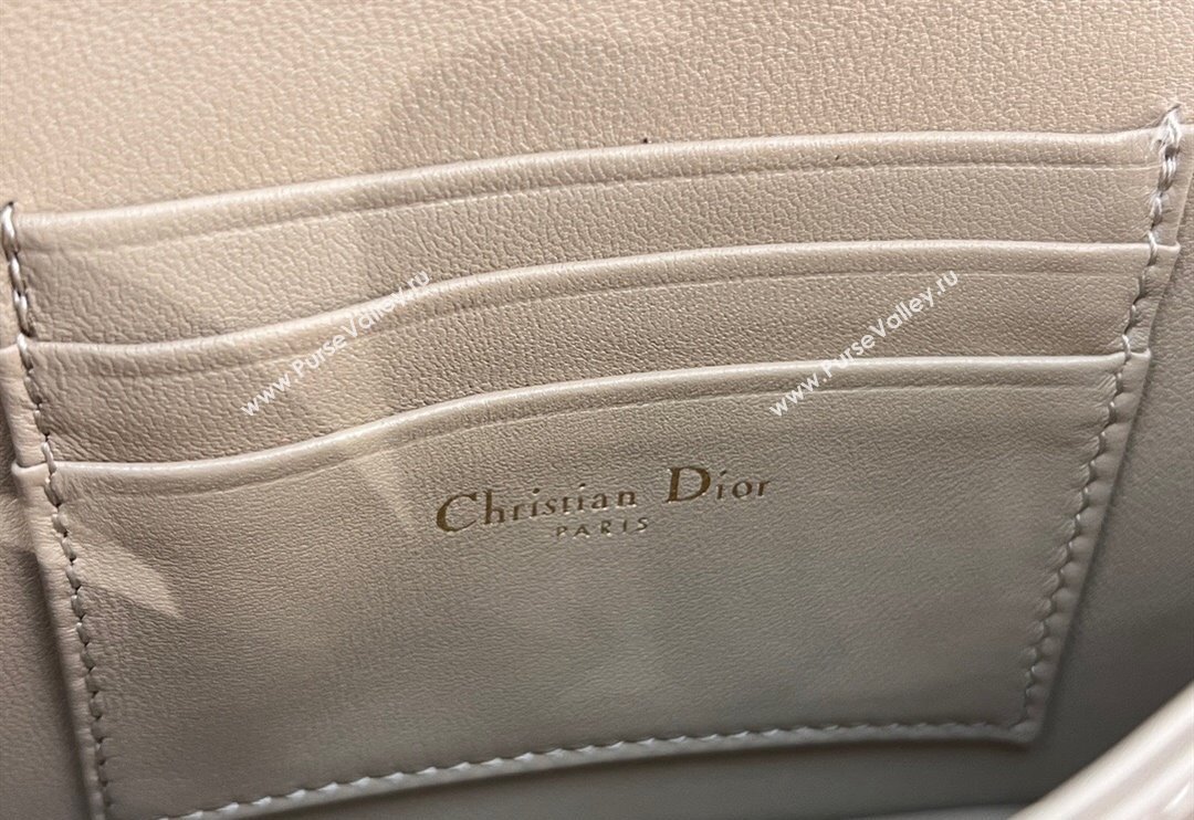 Dior My Dior Mini Bag in Cannage Lambskin with Pearl 0980 Beige 2 (BF-241031063)