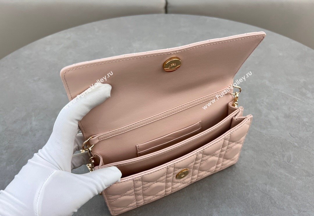 Dior My Dior Mini Bag in Cannage Lambskin with Pearl 0980 Blush Pink (BF-241031065)