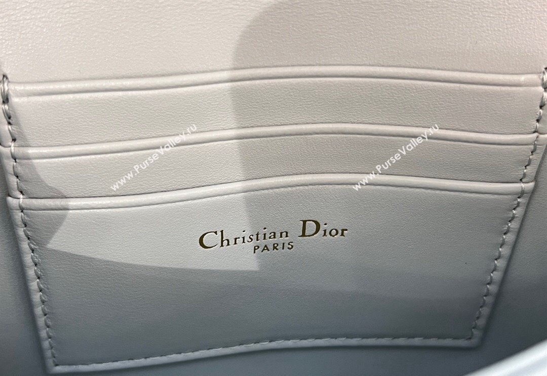 Dior My Dior Mini Bag in Cannage Lambskin with Pearl 0980 Lake Blue 2024 (BF-241031067)