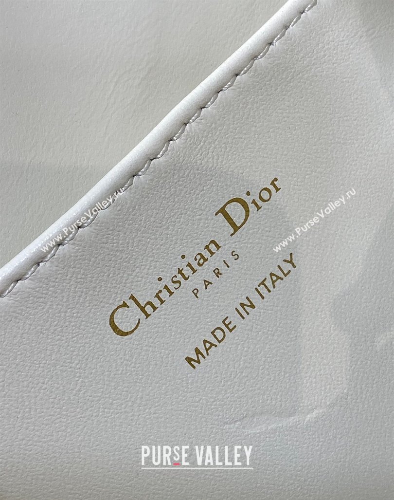 Dior Medium Dior Caro Backpack Bag in Macrocannage Lambskin White 2024 (XXG-241101010)