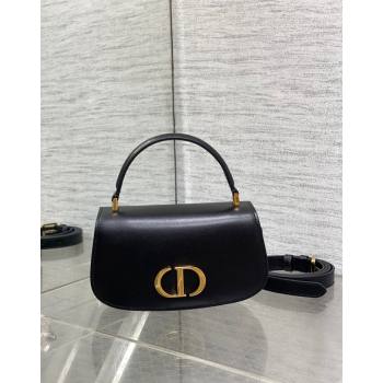 Dior Small 30 Montaigne Avenue Top Handle Bag in Ribbed Calfskin Black 2024 6530 (XXG-241101018)