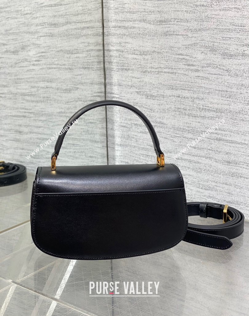 Dior Small 30 Montaigne Avenue Top Handle Bag in Ribbed Calfskin Black 2024 6530 (XXG-241101018)