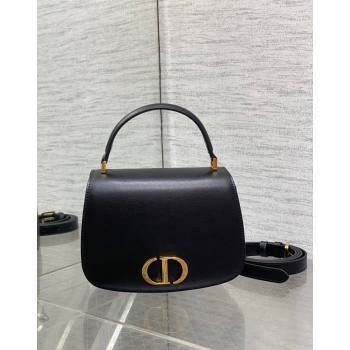 Dior Medium 30 Montaigne Avenue Top Handle Bag in Ribbed Calfskin Black 2024 6531 (XXG-241101022)