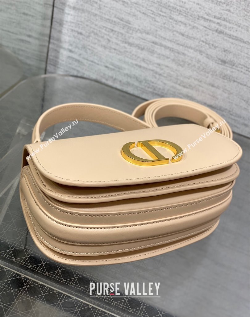 Dior Small 30 Montaigne Avenue Top Handle Bag in Ribbed Calfskin Light Beige 2024 6530 (XXG-241101019)