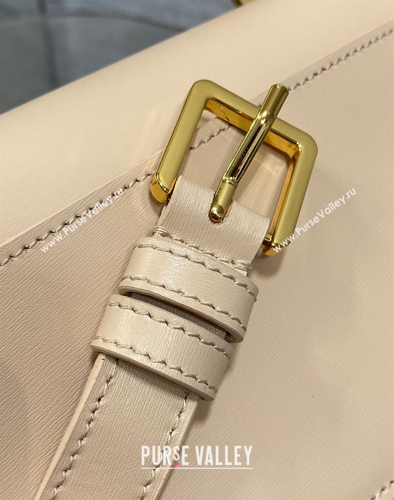 Dior Small 30 Montaigne Avenue Top Handle Bag in Ribbed Calfskin Light Beige 2024 6530 (XXG-241101019)