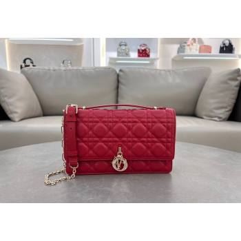 Dior My Dior Top Handle Bag in Cannage Lambskin Red 2024 0997 (BF-241031079)