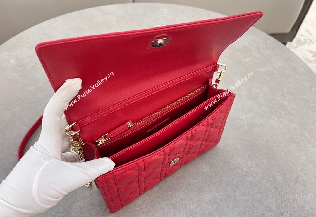 Dior My Dior Top Handle Bag in Cannage Lambskin Red 2024 0997 (BF-241031079)