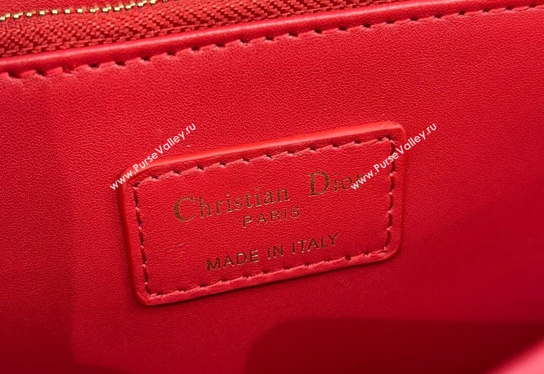 Dior My Dior Top Handle Bag in Cannage Lambskin Red 2024 0997 (BF-241031079)