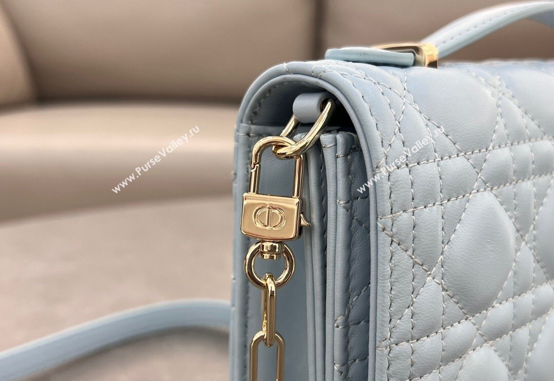 Dior My Dior Top Handle Bag in Cannage Lambskin Space Blue 2024 0997 (BF-241031080)