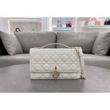 Dior My Dior Top Handle Bag in Cannage Lambskin White 2024 0997 (BF-241031081)