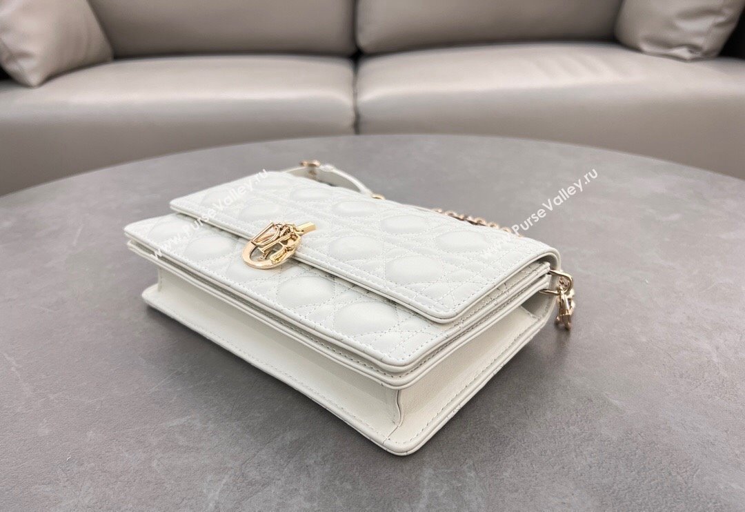 Dior My Dior Top Handle Bag in Cannage Lambskin White 2024 0997 (BF-241031081)