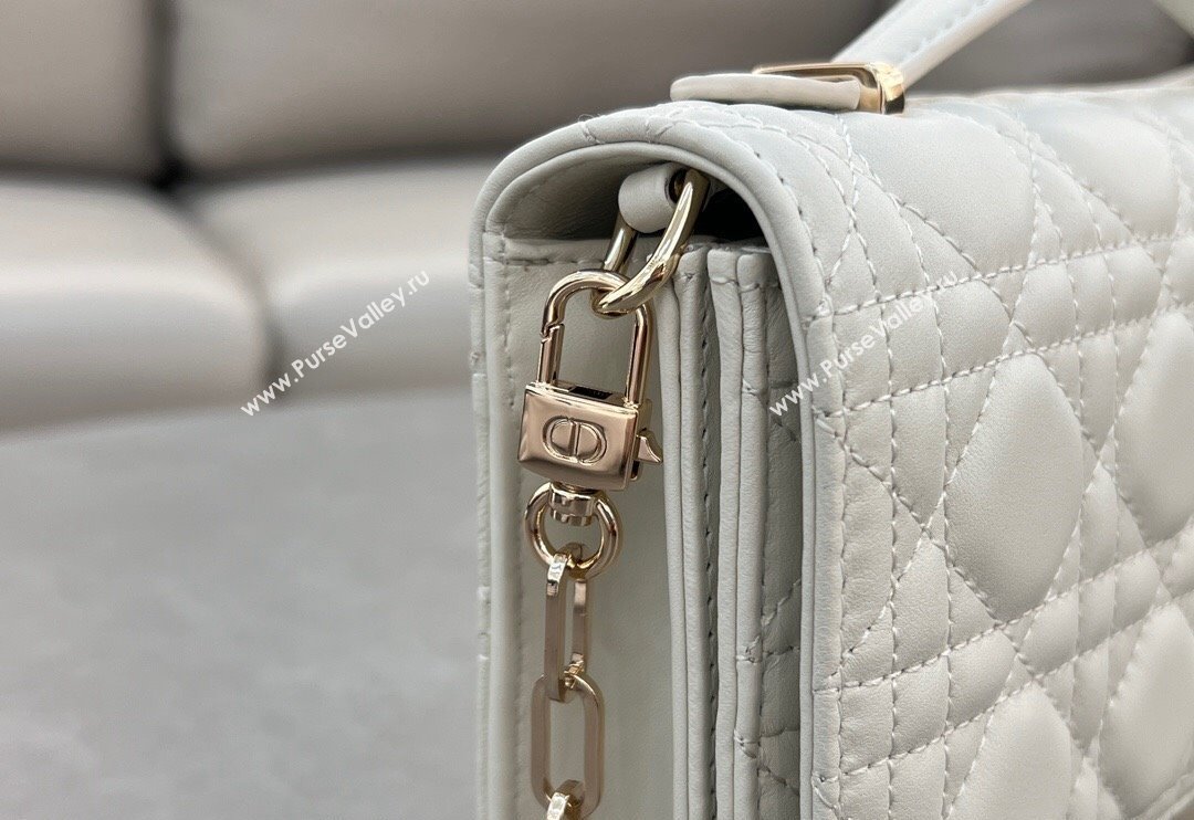 Dior My Dior Top Handle Bag in Cannage Lambskin White 2024 0997 (BF-241031081)