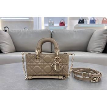 Dior Micro Lady D-Joy Bag in Cannage Lambskin Biscuits Beige 2024 S0910 (BF-241031096)