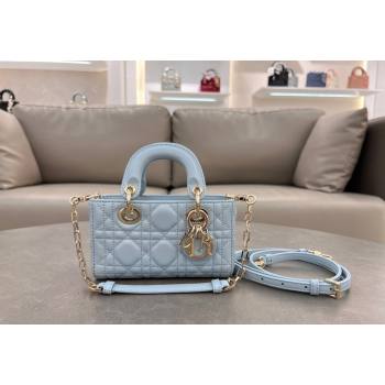 Dior Micro Lady D-Joy Bag in Cannage Lambskin Space Blue 2024 S0910 (BF-241031099)