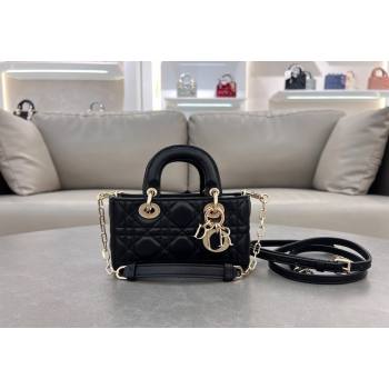 Dior Micro Lady D-Joy Bag in Cannage Lambskin Black 2024 S0910 (BF-241031102)