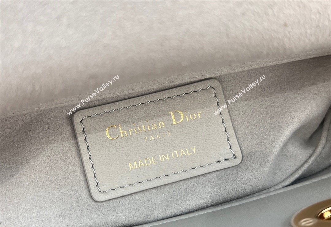 Dior Micro Lady D-Joy Bag in Cannage Lambskin Cloud Grey 2024 S0910 (BF-241031104)