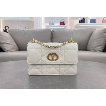 Dior Miss Caro Mini bag in Macrocannage Lambskin White 2024 5169 (XXG-241031091)