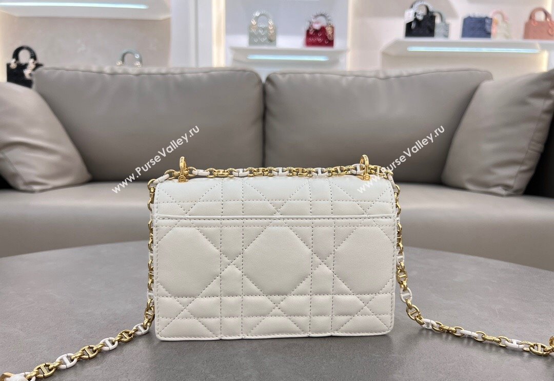 Dior Miss Caro Mini bag in Macrocannage Lambskin White 2024 5169 (XXG-241031091)