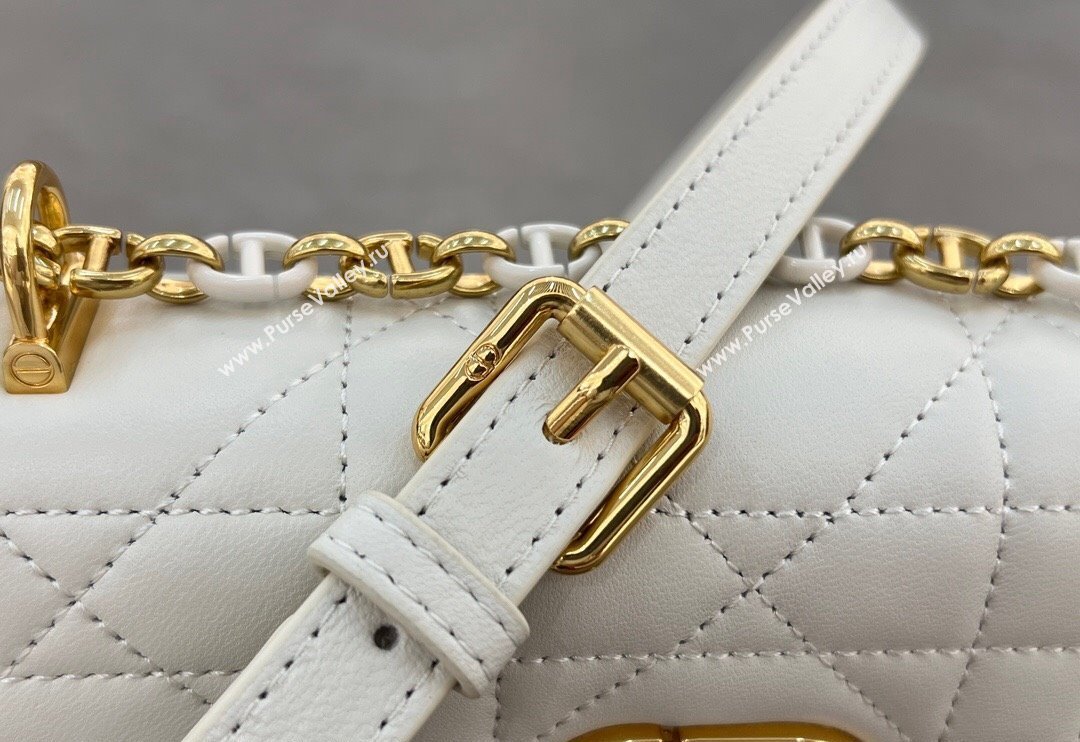 Dior Miss Caro Mini bag in Macrocannage Lambskin White 2024 5169 (XXG-241031091)