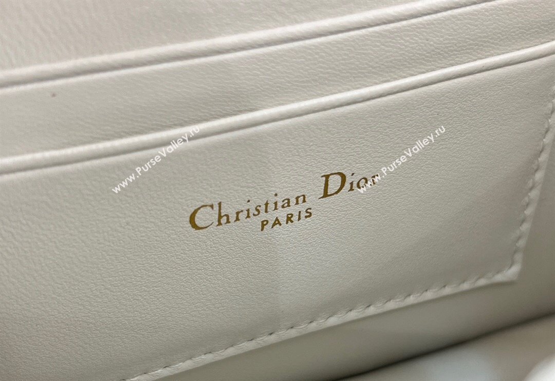 Dior Miss Caro Mini bag in Macrocannage Lambskin White 2024 5169 (XXG-241031091)