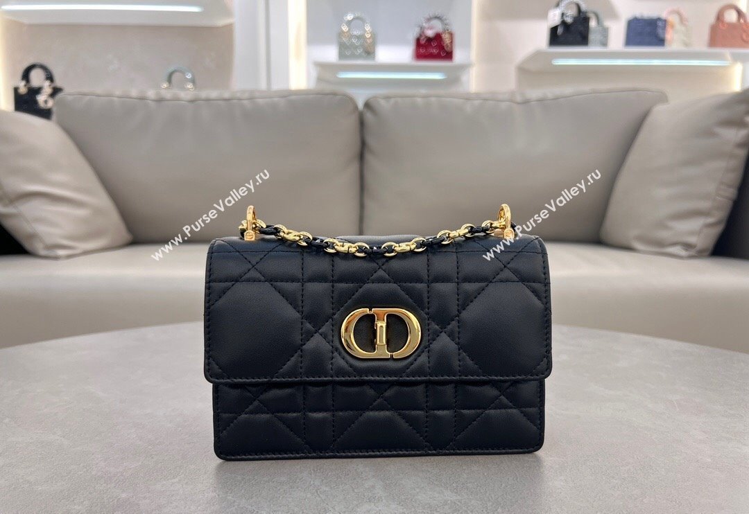 Dior Miss Caro Mini bag in Macrocannage Lambskin Black 2024 5169 (XXG-241031092)