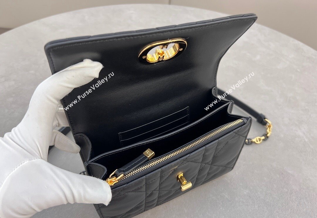 Dior Miss Caro Mini bag in Macrocannage Lambskin Black 2024 5169 (XXG-241031092)