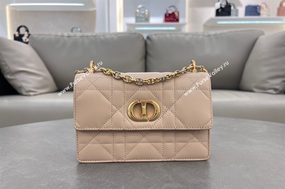 Dior Miss Caro Mini bag in Macrocannage Lambskin Light Beige 2024 5169 (XXG-241031093)