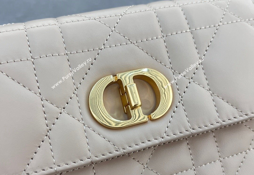 Dior Miss Caro Mini bag in Macrocannage Lambskin Light Beige 2024 5169 (XXG-241031093)