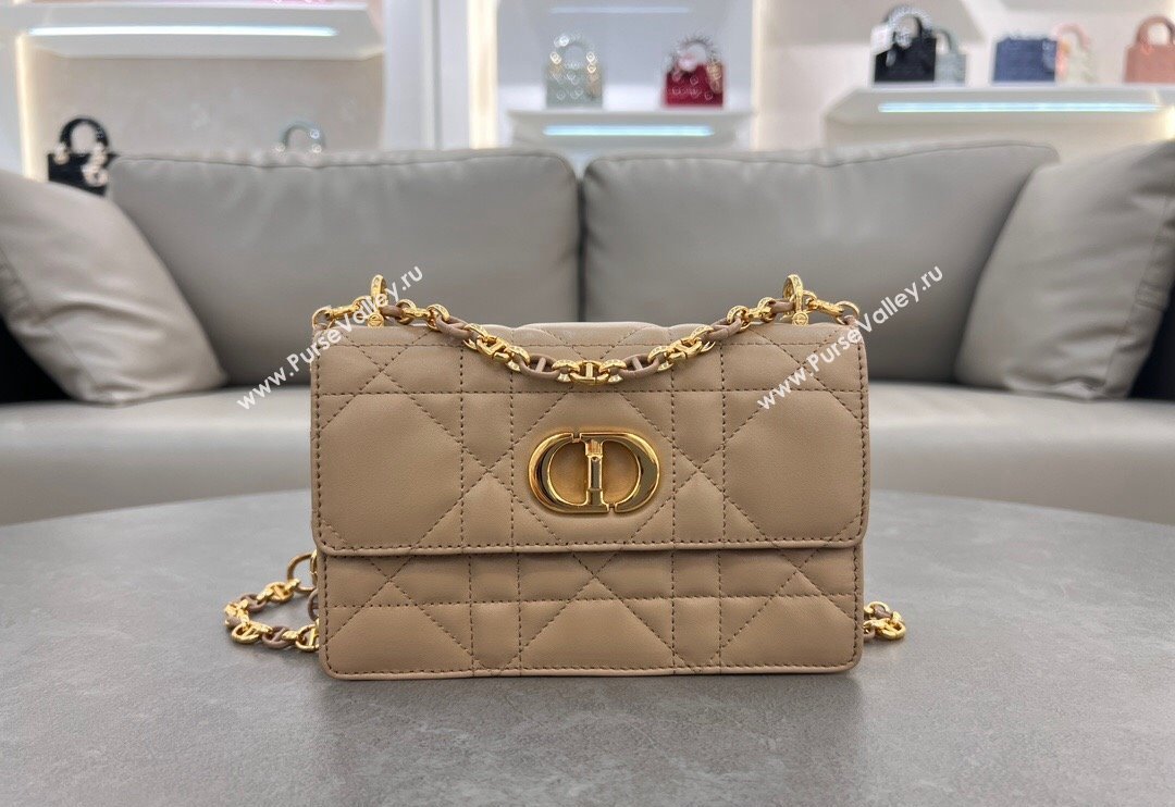 Dior Miss Caro Mini bag in Macrocannage Lambskin Biscuits Beige 2024 5169 (XXG-241031095)